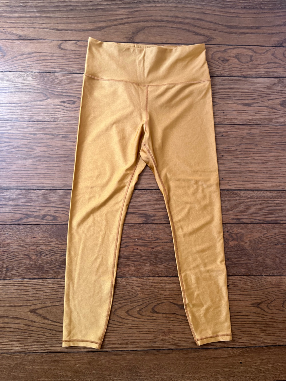 Athleta High-Waist Gold Leggings (Large)